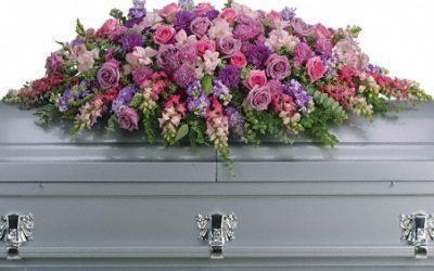 Lavender Tribute Casket Spray