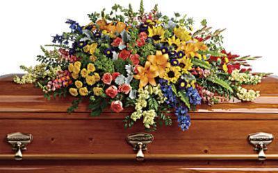 Colorful Reflections Casket Spray