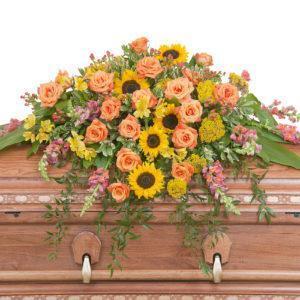 Heaven's Sunset Casket Spray